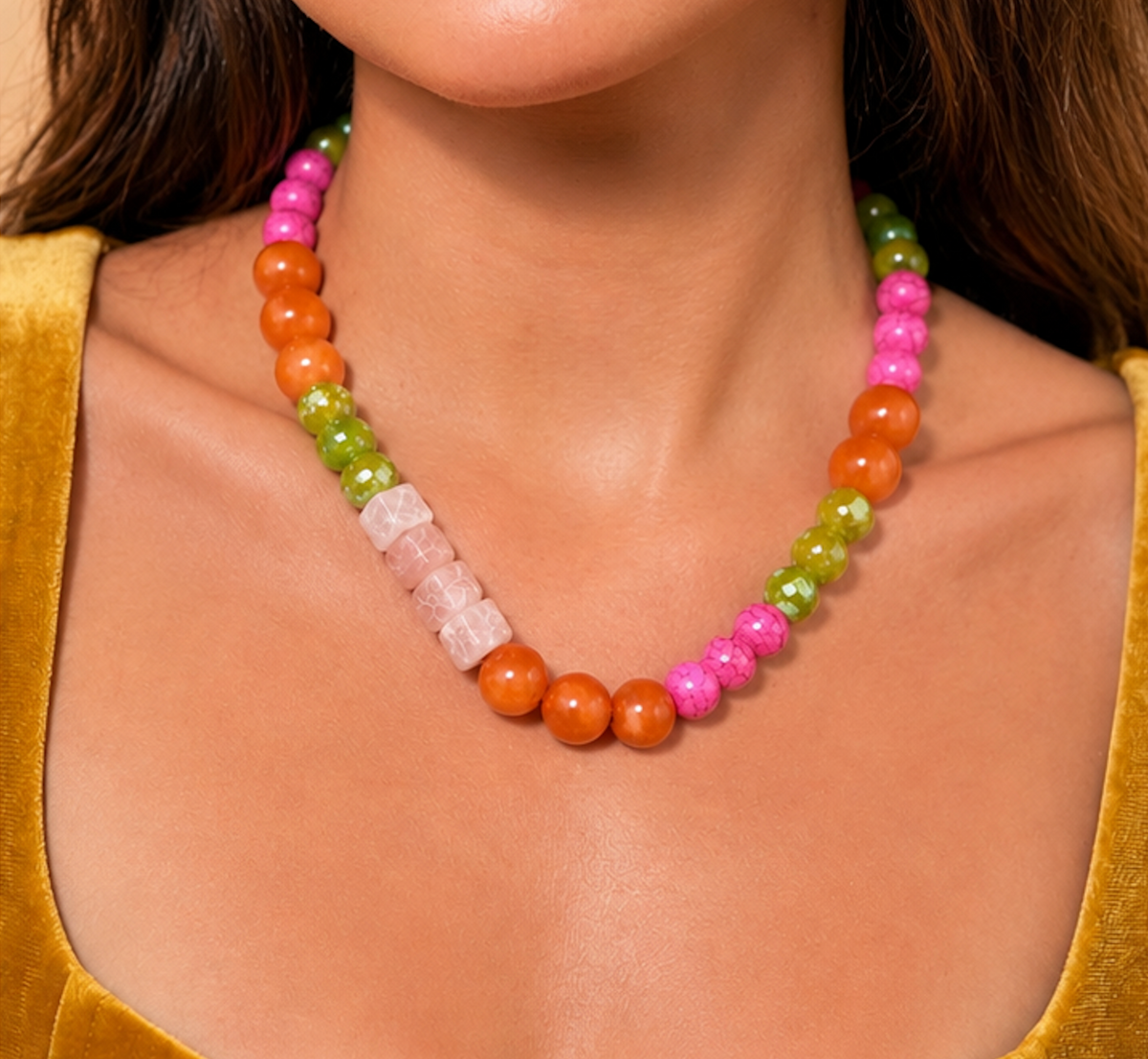 Collar Piedras Multicolor