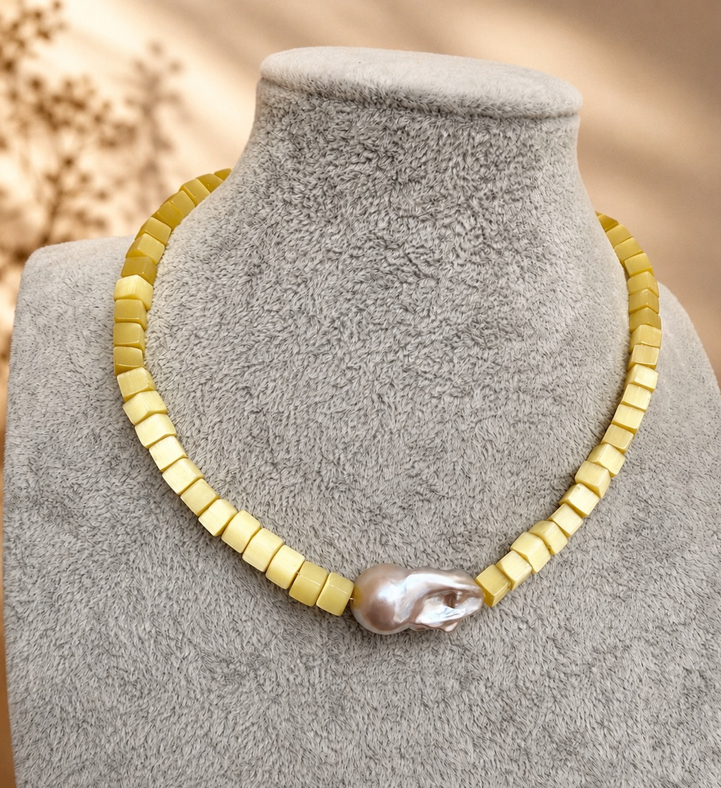 Collar Ojo de Gato | Perla Barroca