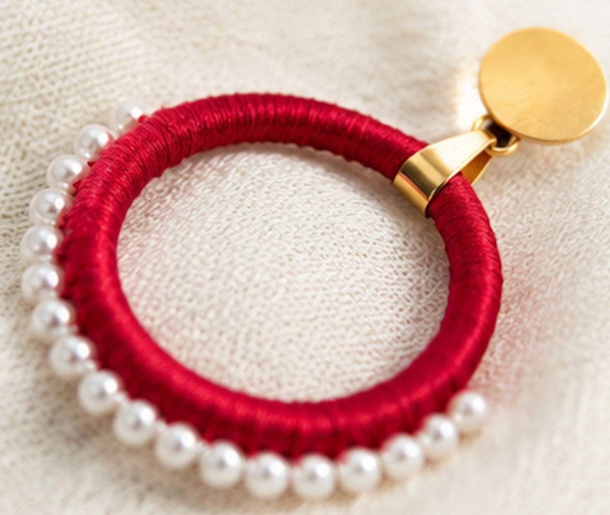 Aretes Tejidos con Perlas