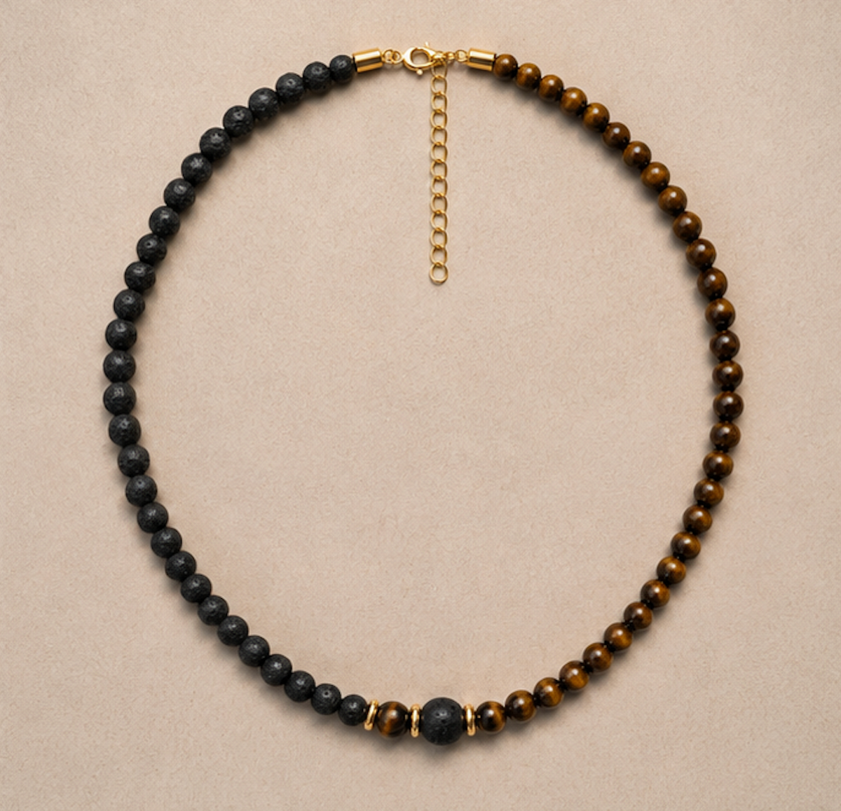 Collar Piedra Volcánica | Ojo de Tigre