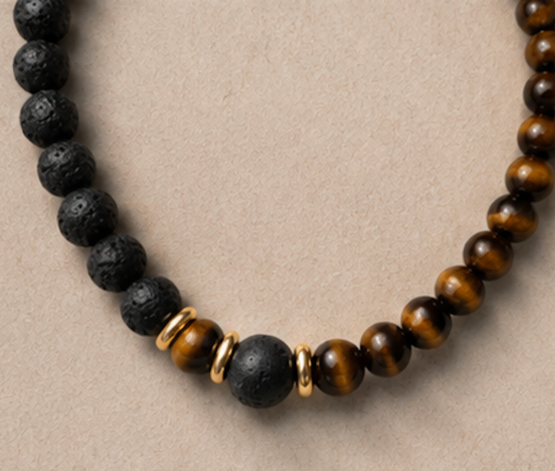 Collar Piedra Volcánica | Ojo de Tigre