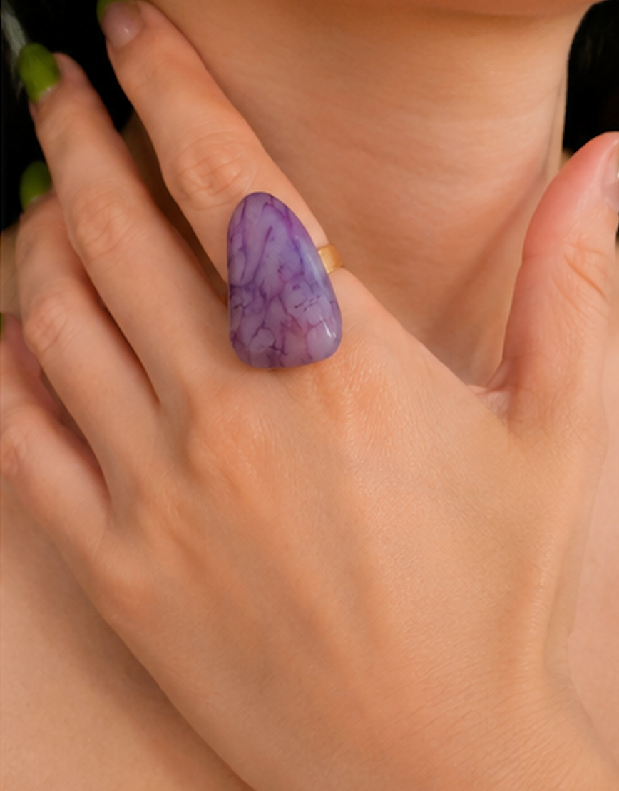Anillo Piedra Agata Dragon