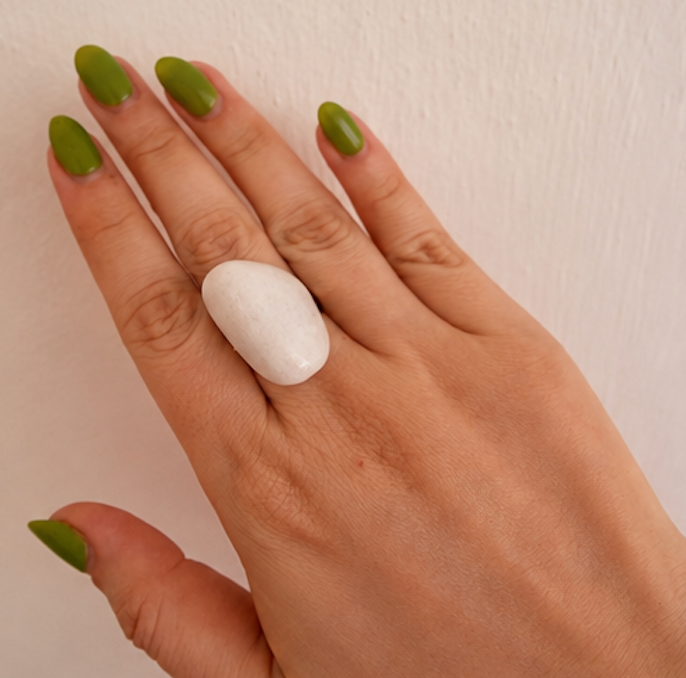 Anillo Jade Blanco