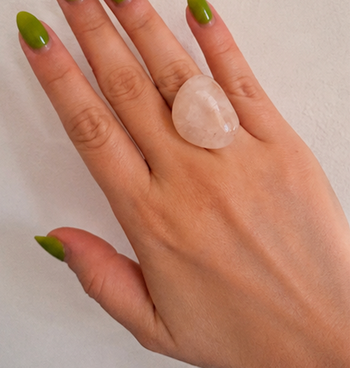 Anillo Cuarzo Rosa