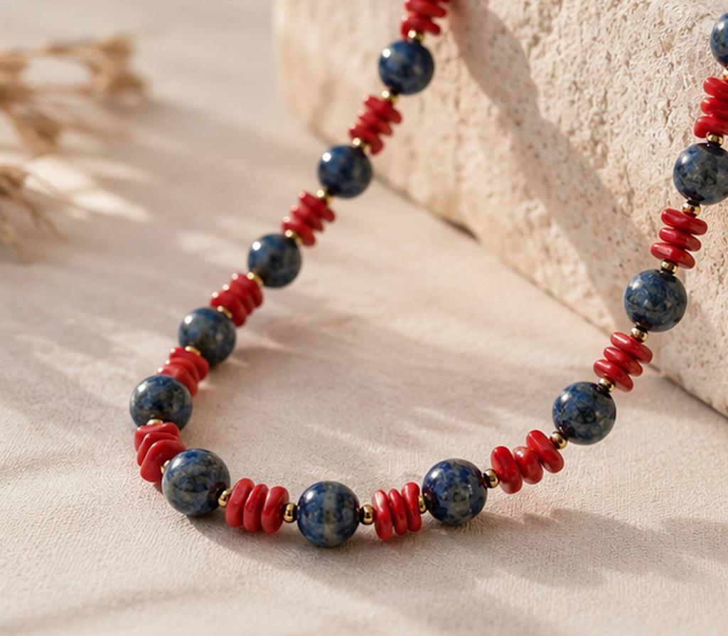 Collar Lapislazuli & Coral