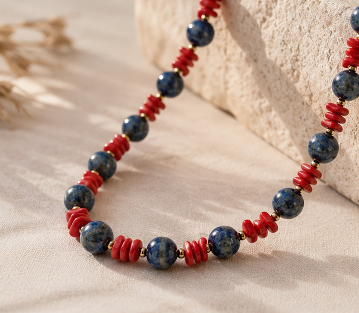 Collar Lapislazuli & Coral