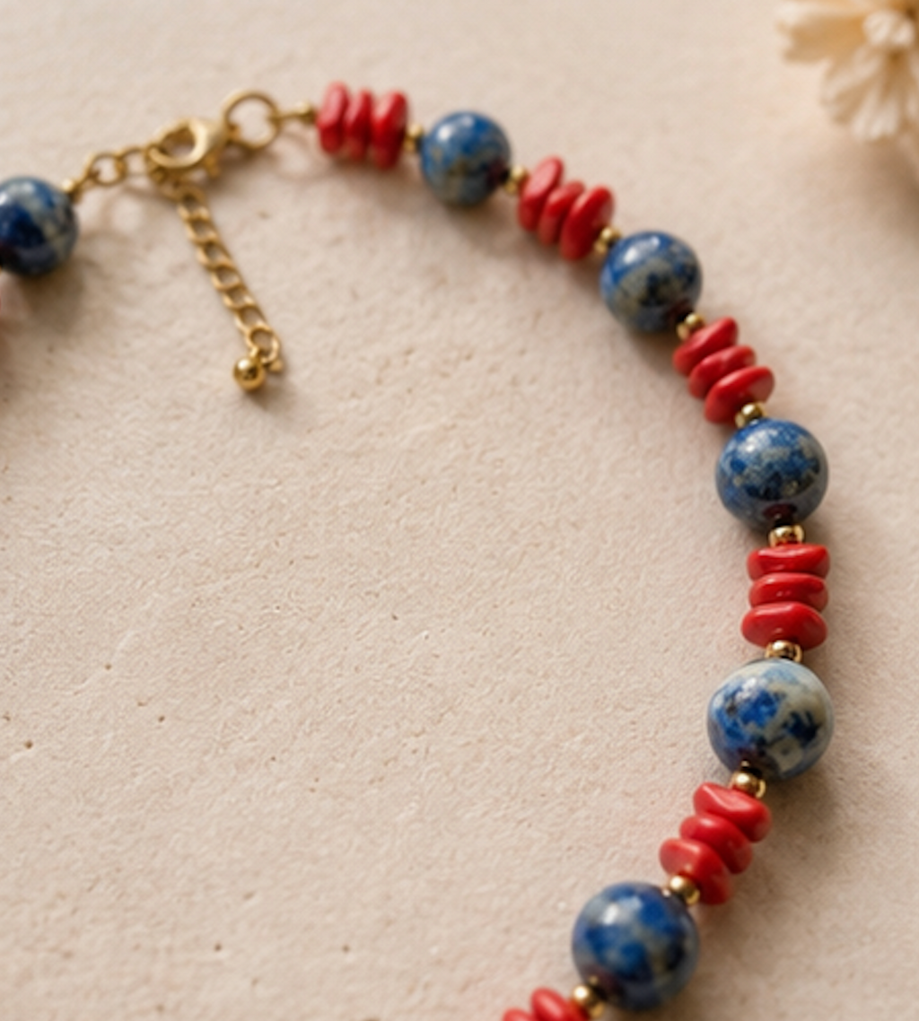 Collar Lapislazuli & Coral